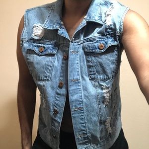 Forever 21 Blue Jean Vest